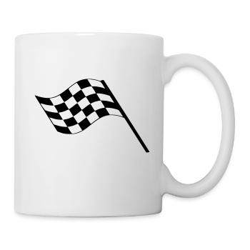 Flag Race Car Destination Motorcycle - Mug - white - Right
