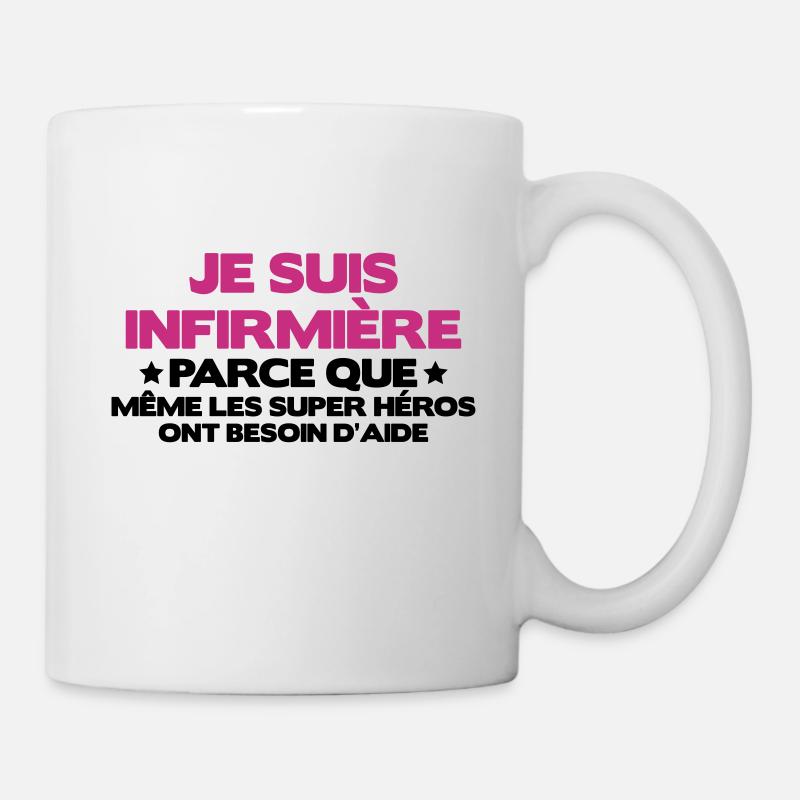 je suis infirmière - Mug blanc - blanc