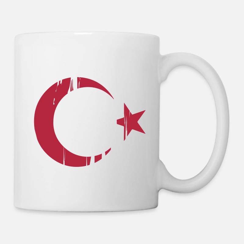 Drapeau turc - Mug blanc - blanc