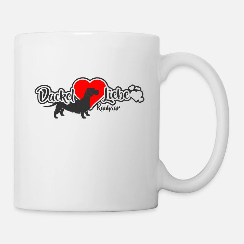 DackelLiebe Rauhaar Dackel - Tasse - Weiß