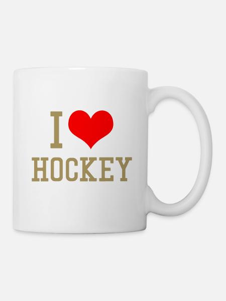 I Love Hockey - Tasse - Weiß
