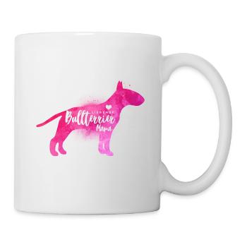 Liebende Bullterrier Mama - Tasse - Weiß - Rechts