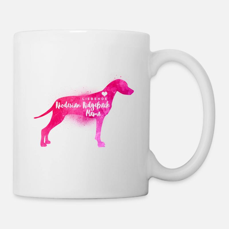 Liebende Rhodesian Ridgeback Mama - Tasse - Weiß