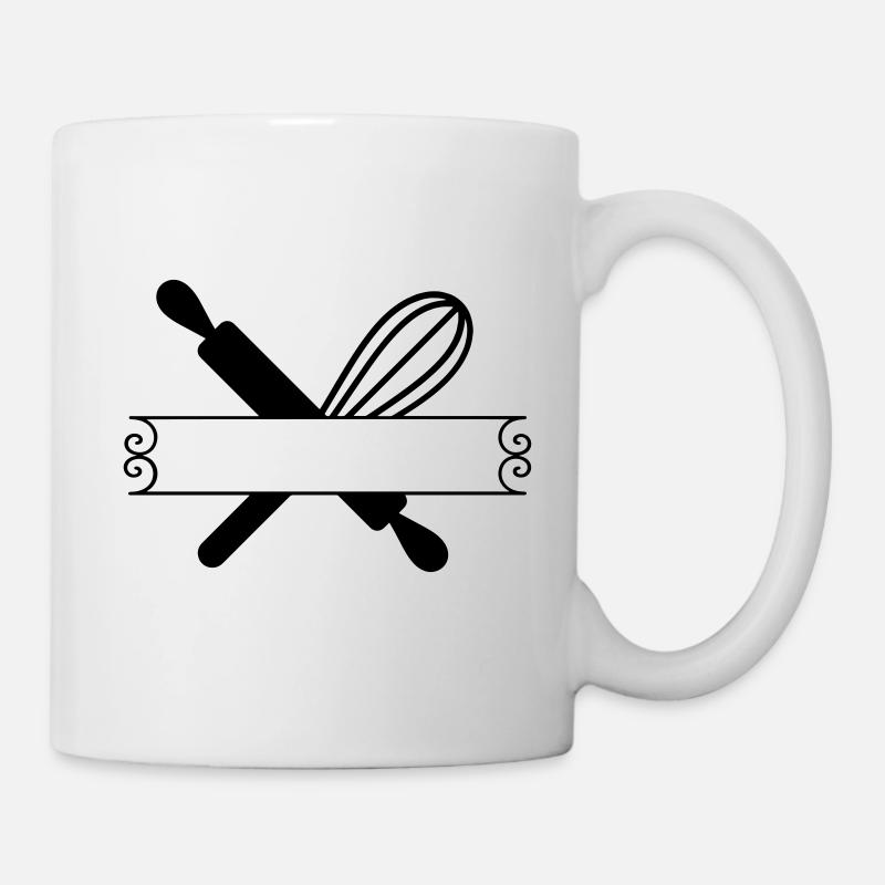 Monogramme de cuisson graphique - Mug blanc - blanc