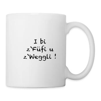 I bi z`Füfi u z`Weggli - Tasse - Weiß - Rechts