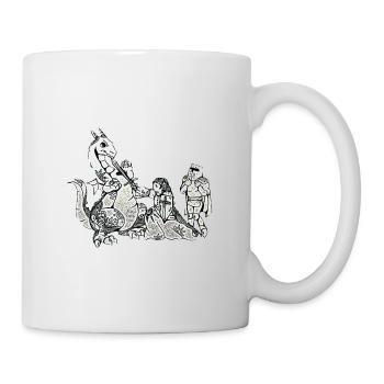 Princesse Dragon équipe de célibataire mariée - Mug blanc - blanc - Droite
