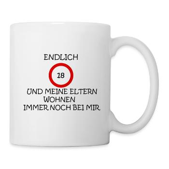 ENDLICH 18 - Tasse - Weiß - Rechts