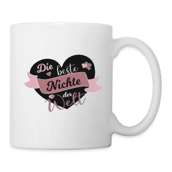 Beste Nichte der Welt Nichten Spruch Geschenk - Tasse - Weiß - Rechts