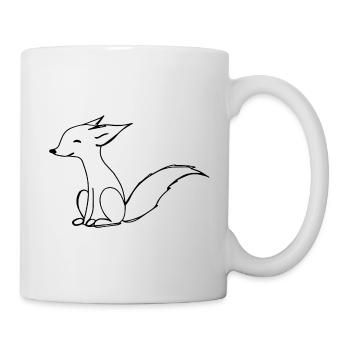 Süße Fuchs Illustration - Tasse - Weiß - Rechts