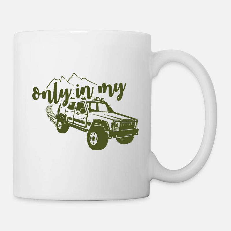 Seulement dans ma Jeep Cherokee - Mug blanc - blanc