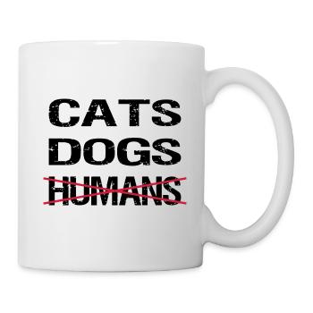 CATS DOGS HUMANS - Tasse - Weiß - Rechts