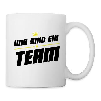 wir sind ein team krone - Tasse - Weiß - Rechts