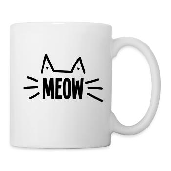 MEOW . Katze - Tasse - Weiß - Rechts