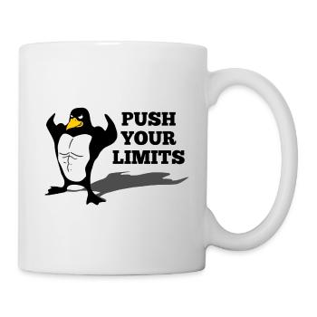 Push your limits bodybuilding penguin - Mug - white - Right