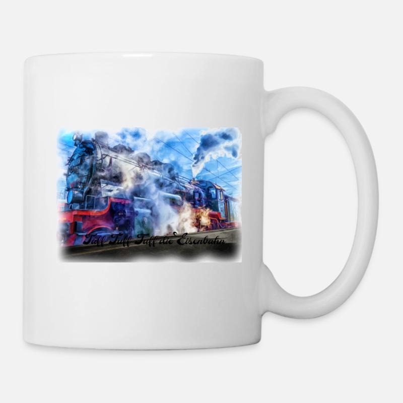 Railroad train railway locomotive design gift idea - Mug - white