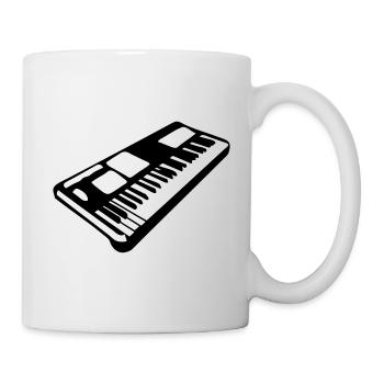 tastatur musik klavier musikinstrument note 1 - Tasse - Weiß - Rechts