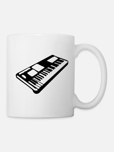 clavier musique piano music instrument note 1 - Mug blanc - blanc