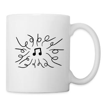 Note with stripes - Mug - white - Right