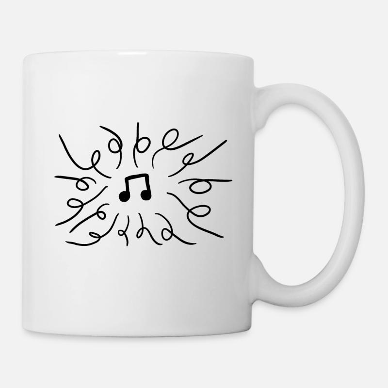 Note avec des rayures - Mug blanc - blanc