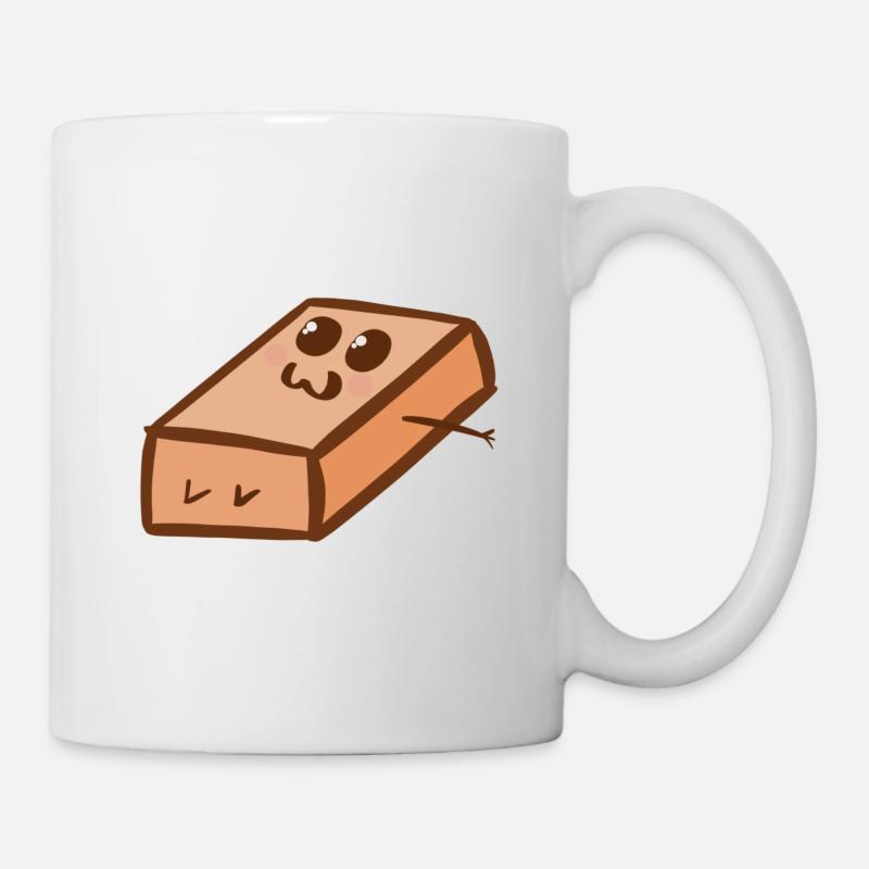 Briques en briques Heureux Drôle Cool - Mug blanc - blanc
