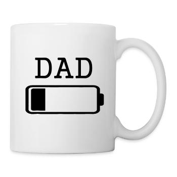 DAD Low Battery Energy T-Shirt BLACK LABELED - Mug - white - Right