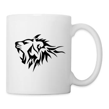 lion tribal tatouage dessin 1 6 - Mug blanc - blanc - Droite