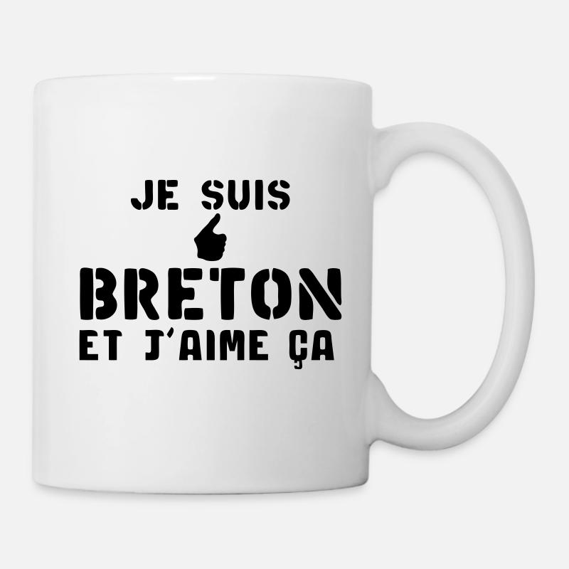 breton je suis aime ca ok pouce - Mug blanc - blanc