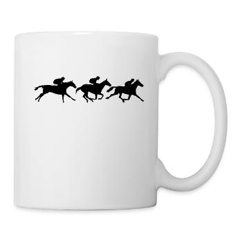 cheval course hippique groupe animation - Mug blanc - blanc - Droite