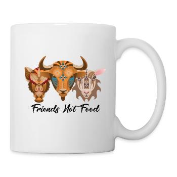 Friends Not Food Shirt · vegetarian · gift - Mug - white - Right