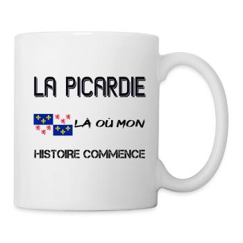 LA PICARDIE LÀ OÙ MON HISTOIRE COMMENCE - Mug blanc - blanc - Droite