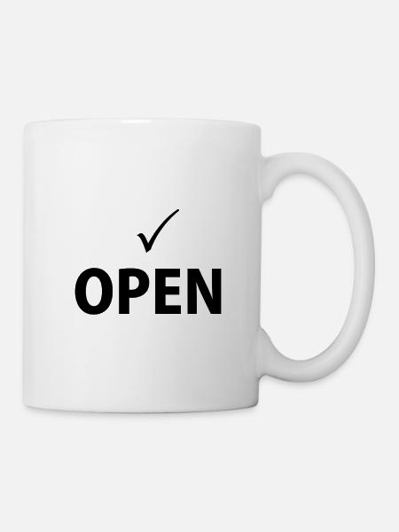 OUVERT - Mug blanc - blanc
