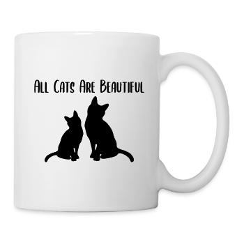 Katze Katzen ACAB beautiful Katzenmensch lustig - Tasse - Weiß - Rechts