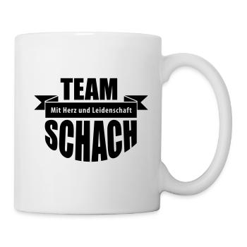 TEAM SCHACH – Spielen Schachmatt Brettspiel - Tasse - Weiß - Rechts