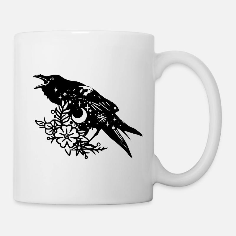 Rabe Flora - Tasse - Weiß