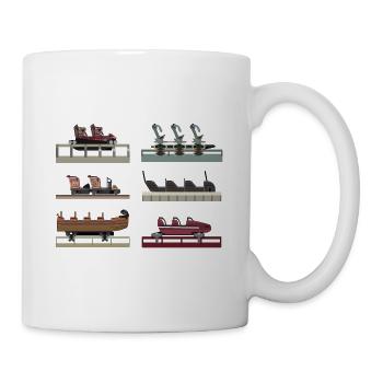 Voitures de montagnes russes - Mug blanc - blanc - Droite