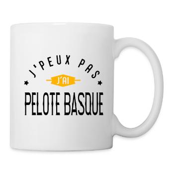 Je peux pas j'ai PELOTE BASQUE - Mug blanc - blanc - Droite