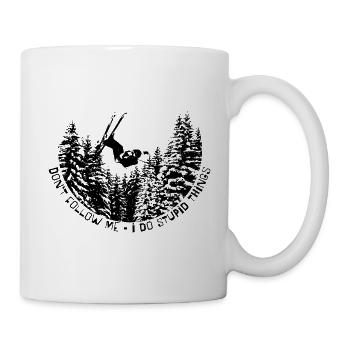 Ski Skifahren Winter - Tasse - Weiß - Rechts