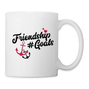 Friendship Goals Freundschaft - Tasse - Weiß - Rechts