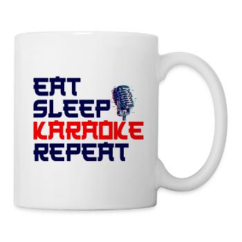 Eat Sleep Karaoke Repeat Gift For Karaoke Sing - Mug - white - Right
