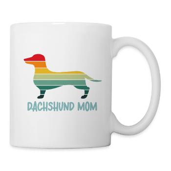 Teckel chien de toit amateur de chien rétro vintage - Mug blanc - blanc - Droite