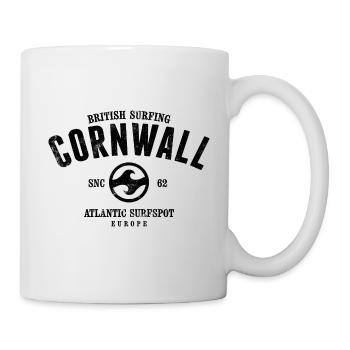 CORNWALL BRITISH SURFING GEBRAUCHTER LOOK - Tasse - Weiß - Rechts