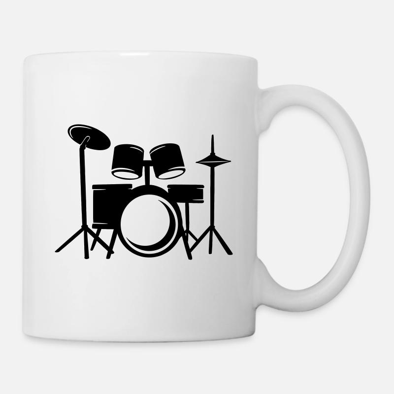 Schlagzeug Schlagzeuger Trommel - Tasse - Weiß