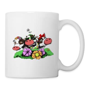 Lustige Kühe Crazy Cows Baby toddler Strampler - Tasse - Weiß - Rechts