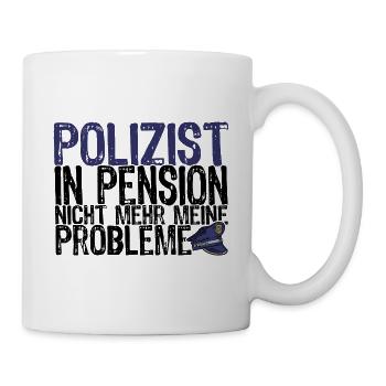 Polizist In Pension Polizei Abschiedsgeschenk - Tasse - Weiß - Rechts