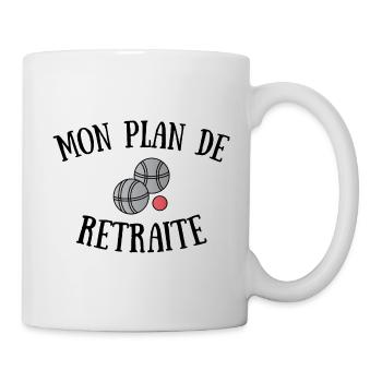 petanque cadeau homme retraite - Mug blanc - blanc - Droite