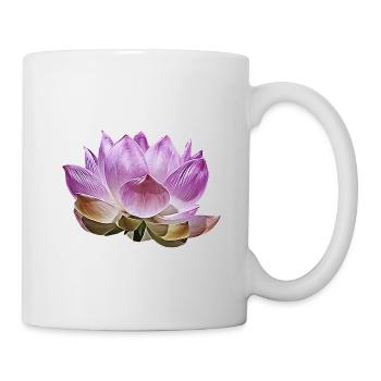 Fleur de lotus - Mug blanc - blanc - Droite