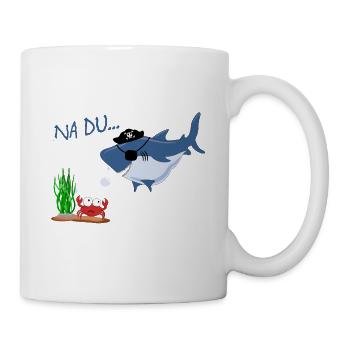 Nadu Weißer Hai trifft auf Krabbe - Tasse - Weiß - Rechts