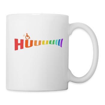 rollstuhlfahrer spruch driving rollstuhl hui bunt - Tasse - Weiß - Rechts