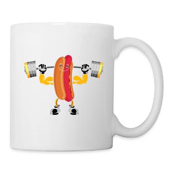 Bodybuilding Hot Dog Fitness Workout Gym - Mug - white - Right