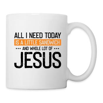 Jesus and Sandwich God Christ Christian - Mug - white - Right